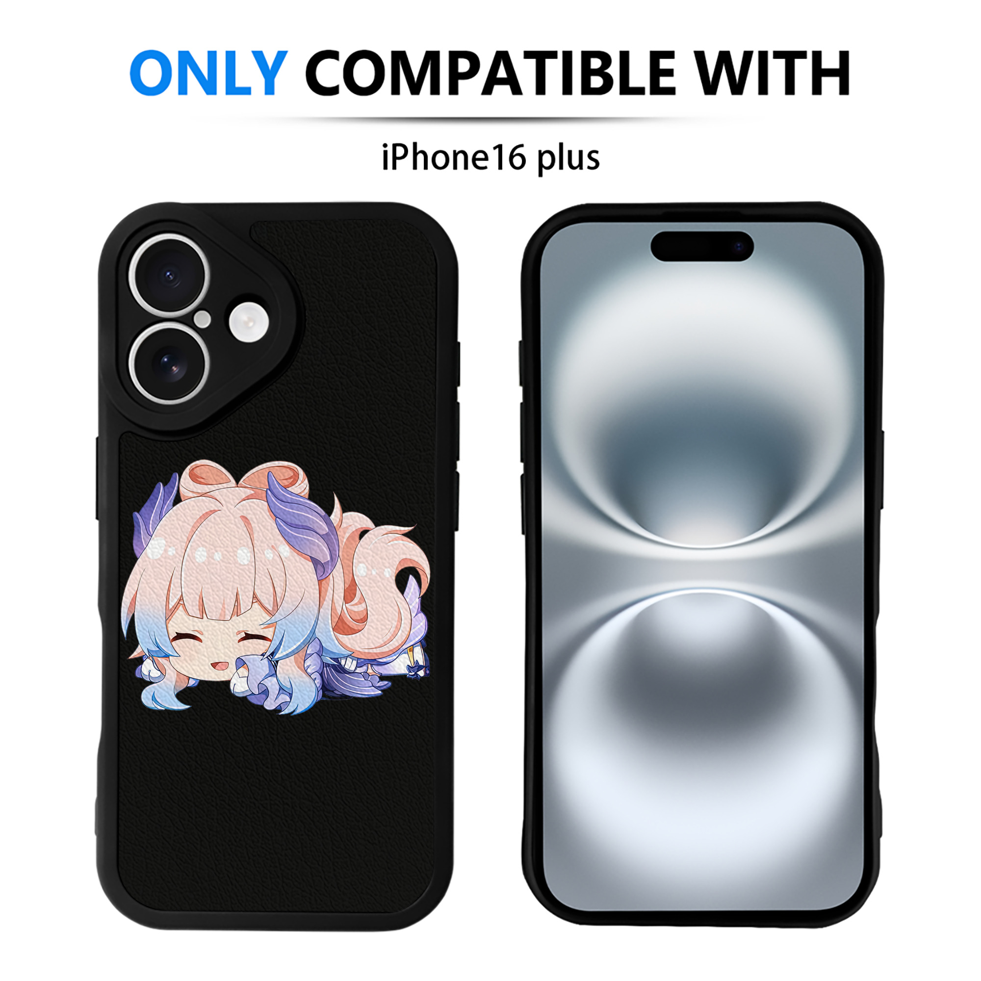 げんし神 珊瑚宮心海 サンゴノミヤ・ココミ genshin Sangonomiya Kokomi 【iPhone 16シリーズ対応】シリコンスマホケース（レザー調） 材質：シリコン